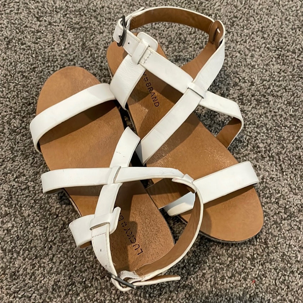 Lucky brand wedge heels girls used size 2